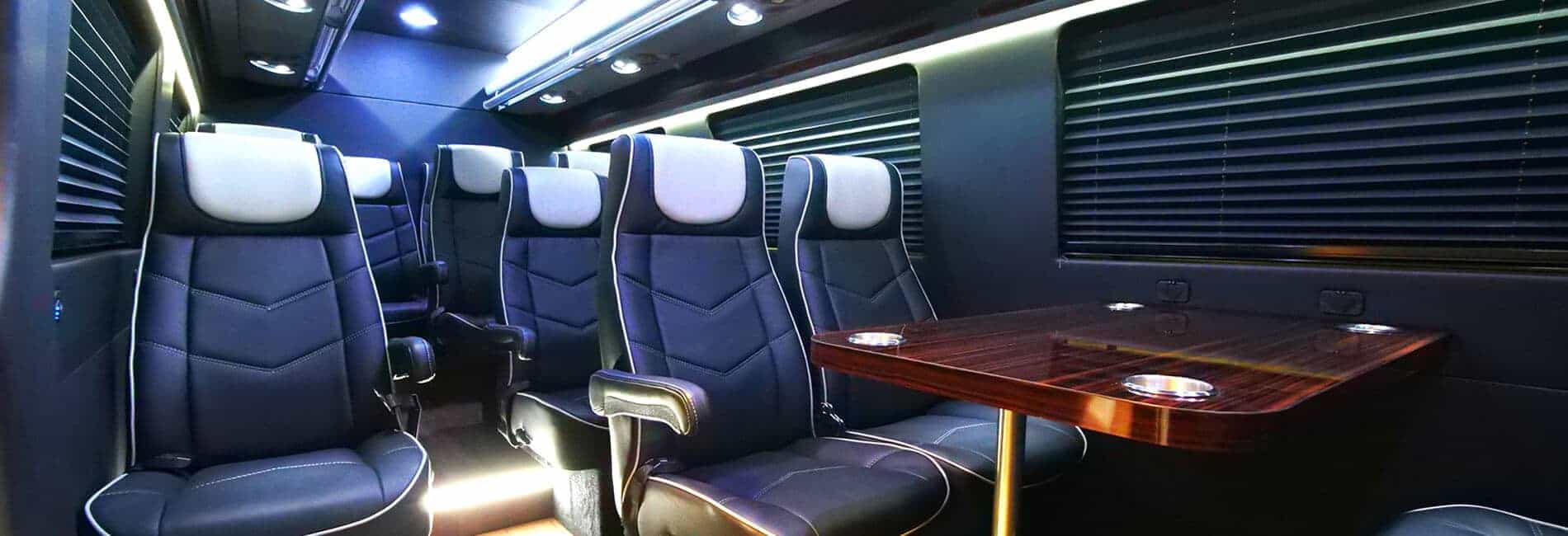 Options include Plug Doors, handicapped lifts,  and different seating options fit up to 17 passengers!